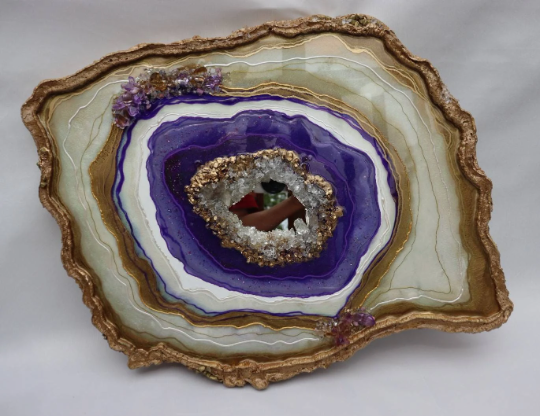 Geode crystal agate