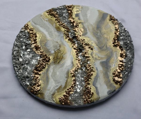 Round Gold Resin Geode